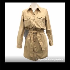 Lauren Ralph Lauren Tan Long Sleeve Dress